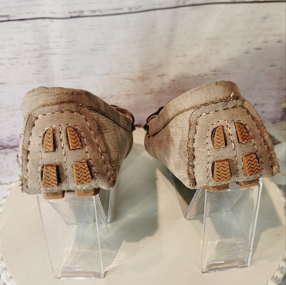 AK Anne Klein iFlex AKSILVEE Tan Fabric Moccasin Flat Loafer Shoe Size 7 - Picture 6 of 10